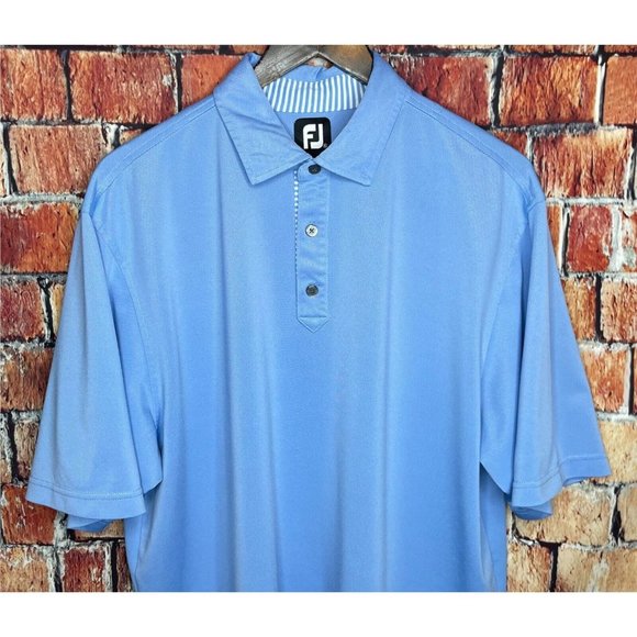 FootJoy Other - FootJoy FJ Short Sleeve Stretch Blue Short Sleeve Polo Golf Shirt Men’s XL